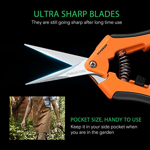 Orange Stainless Steel Pruning Shears