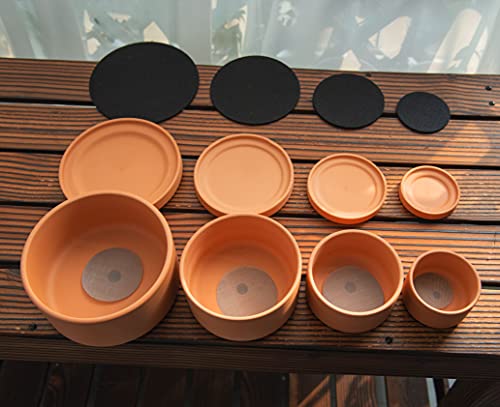 4-Piece Terracotta Succulent Planter Set with Saucer