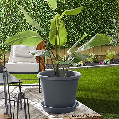 Warm Gray 15.5" Round Classic Planter for Plants