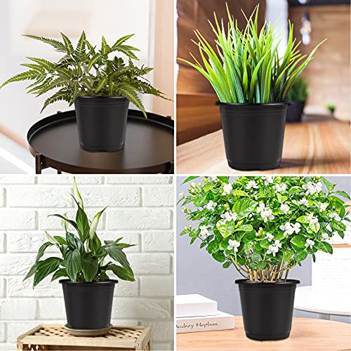 40 Black Plastic 4" Plant Nursery Pots