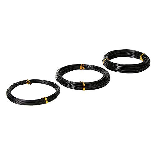 Black Bonsai Training Wire Set - 3 Sizes
