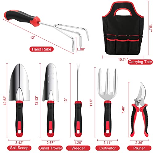 MOXILS 9-Piece Stainless Steel Garden Tool Set