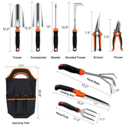 10-Piece Stainless Steel Garden Tool Set