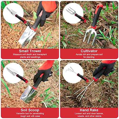 MOXILS 9-Piece Stainless Steel Garden Tool Set
