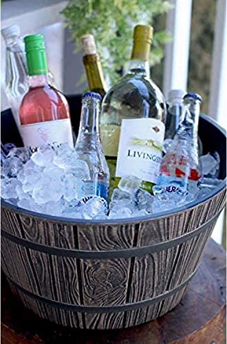 16" Whiskey Barrel Planter - Weather Resistant Resin
