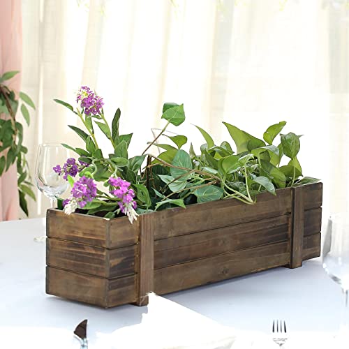 Rustic Wood Planter Boxes for Tropical Décor