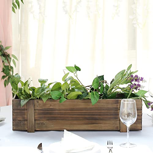 Rustic Wood Planter Boxes for Tropical Décor