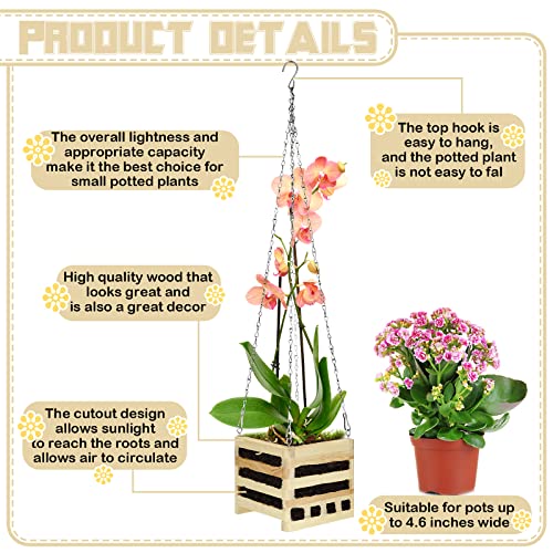Wooden Plant Hanger with 20" Chain