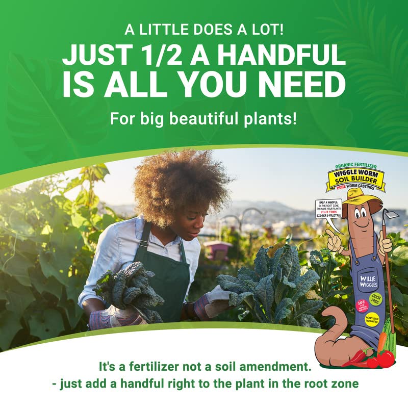 100% Pure Organic Worm Castings for Soil Fertility – 15lbs