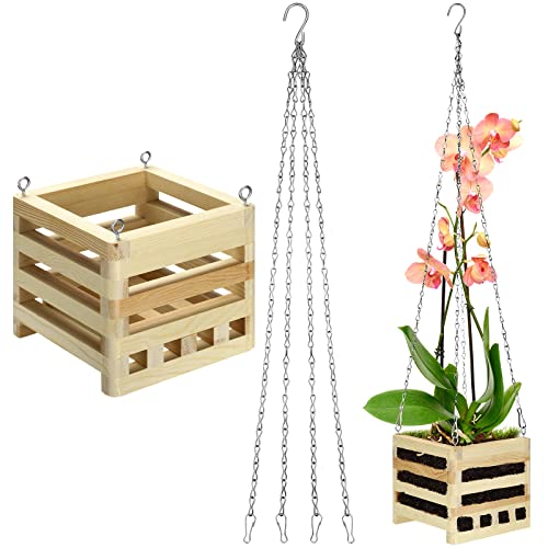 Wooden Plant Hanger with 20" Chain