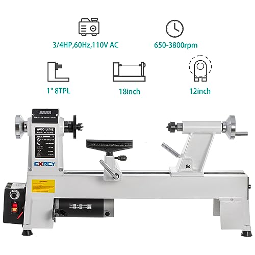 12" x 18" Benchtop Wood Lathe with Accessories