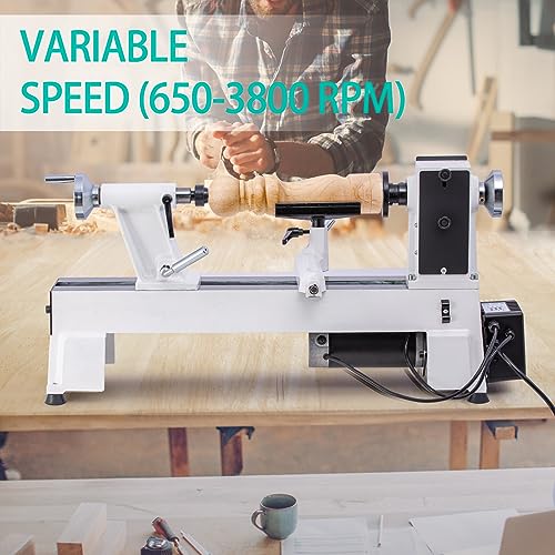 12" x 18" Benchtop Wood Lathe with Accessories