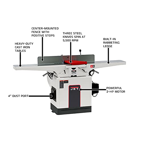 Jet JJ-8CS 8" Closed Stand Jointer, 2HP