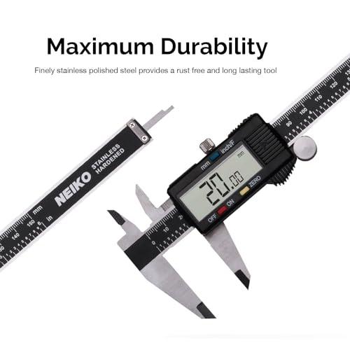 Neiko Digital Caliper - 0-6 Inch Stainless Steel