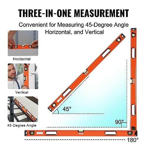 VEVOR Magnetic Torpedo Level Set with Bubble Vials
