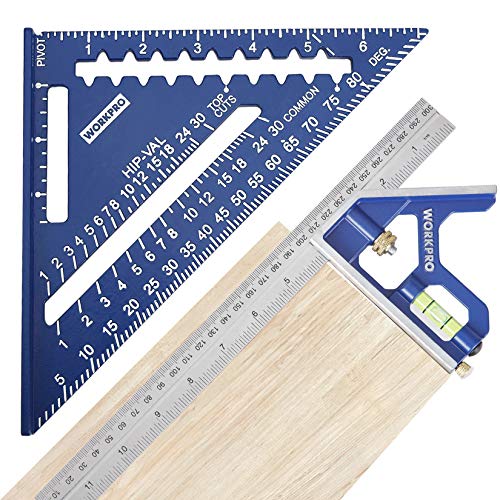 Workpro 7" & 12" Woodworking Angle Squares