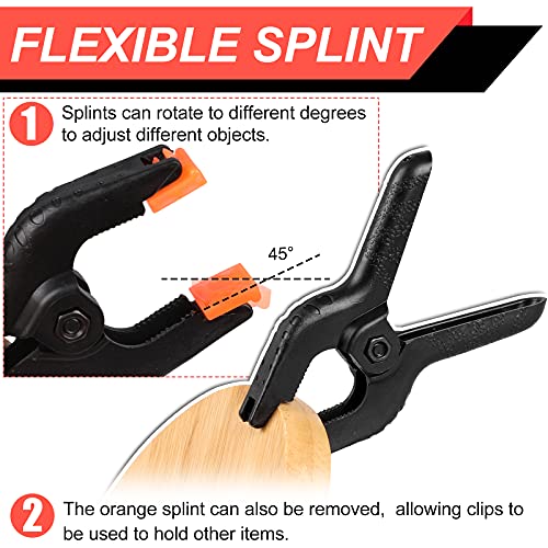 12 Pack Small Heavy Duty Plastic Spring Clamps