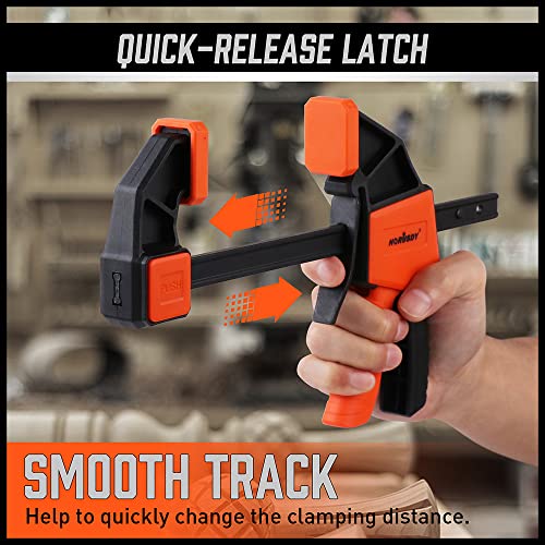 6-Pack Quick Clamps for Woodworking, 12" and 6