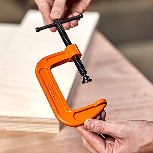 Pony Jorgensen 3" C-Clamp, Orange - Woodworking