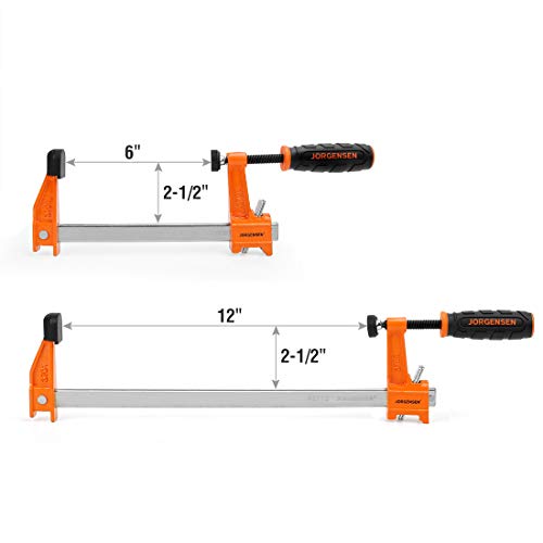 JORGENSEN F-Clamp Steel Bar Clamps Set