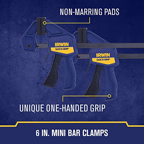 IRWIN Quick-Release Woodworking Clamps Set, 6 Inch