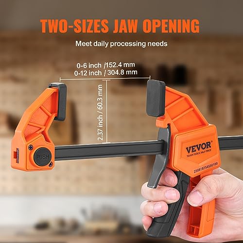 VEVOR Woodworking Bar Clamps: 4x 6" and 2x 12