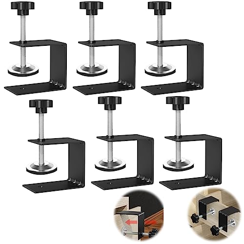 6-Piece C Clamps for Woodworking, Drawer & Cabinet Installation