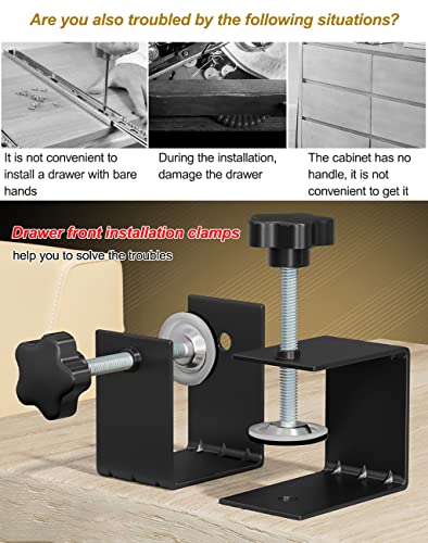 6-Piece C Clamps for Woodworking, Drawer & Cabinet Installation