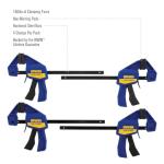 IRWIN One-Handed Mini Bar Clamps, 6-Inch (4-Pack)