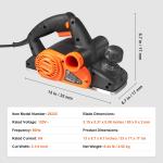 VEVOR Electric Hand Planer 3-1/4" for Woodworking