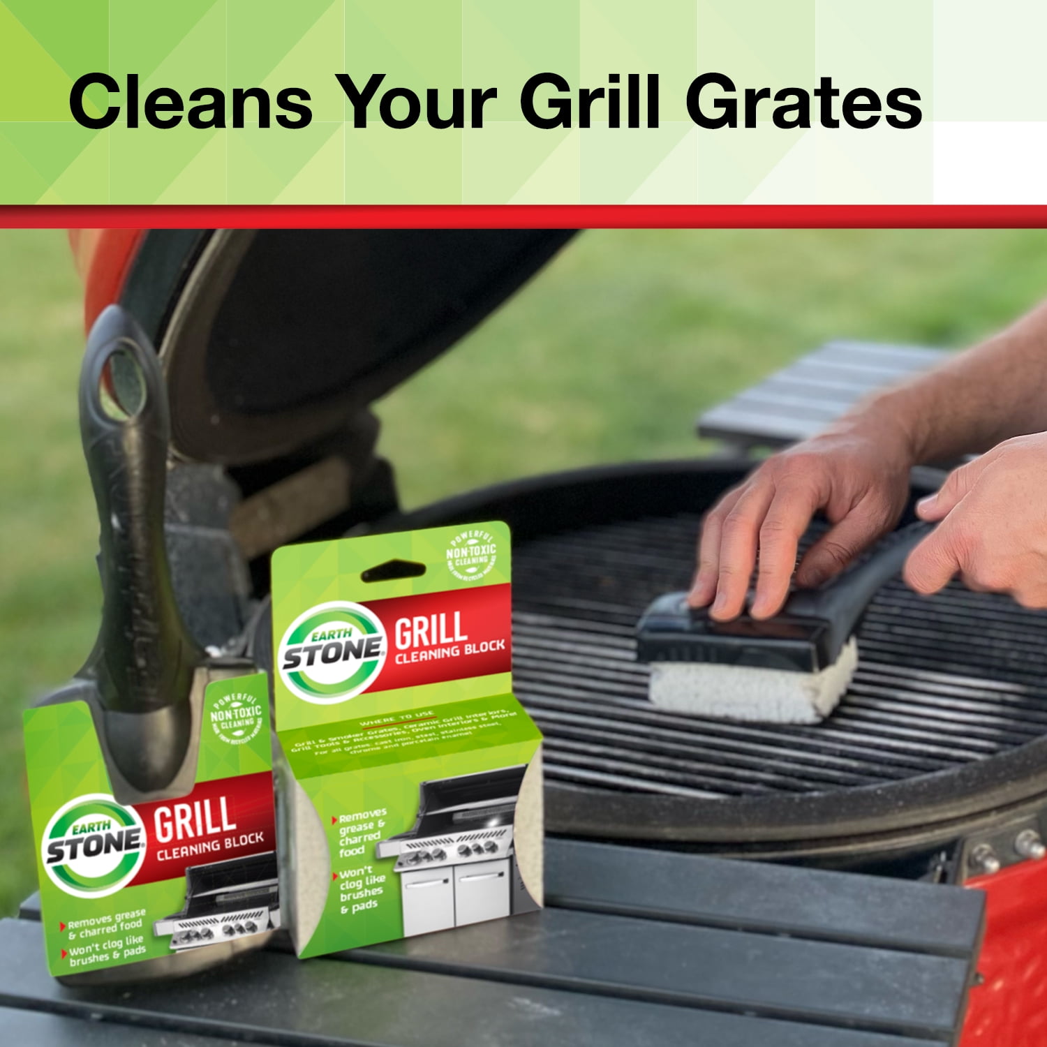 EarthStone® Grill Cleaning Block, Eco-Friendly Grill Cleaner