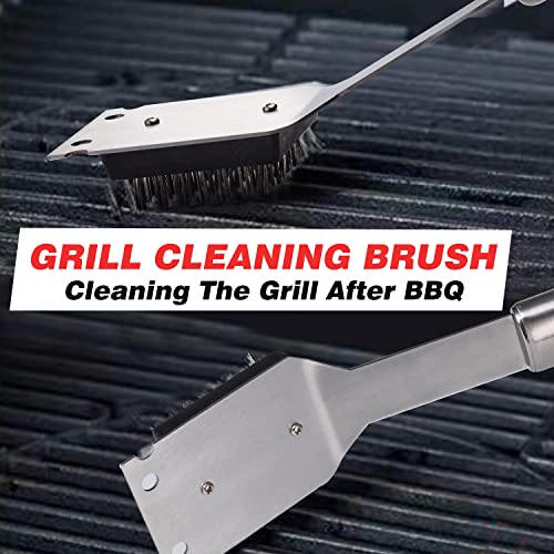 20Pcs Stainless Steel BBQ Tools Set with Thermometer