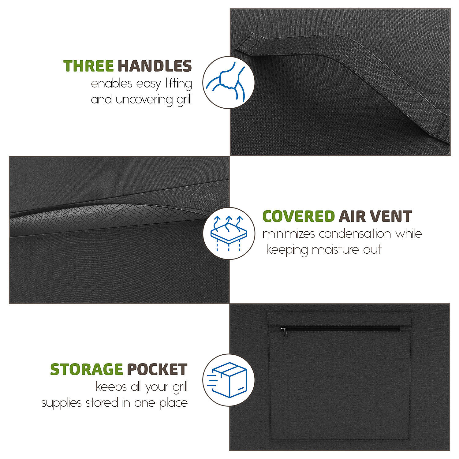 Waterproof BBQ Grill Cover Set with Grill Mats