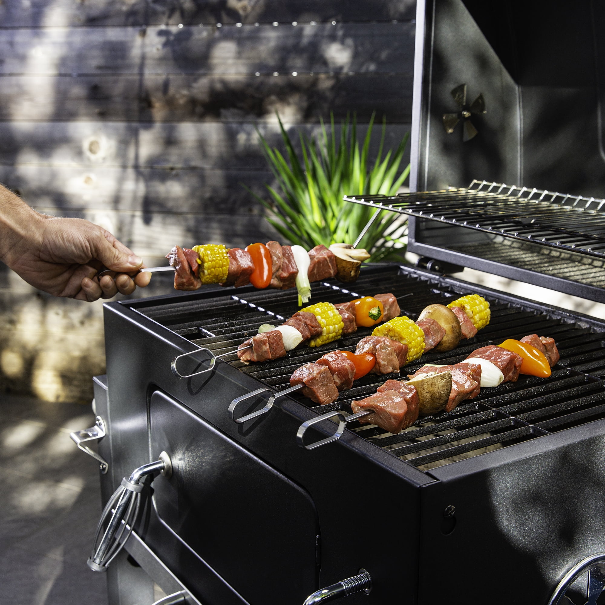 10-Piece Stainless Steel Soft Grip BBQ Grill Tool Set