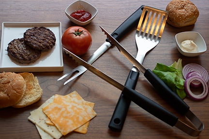 3 Piece Stainless Steel BBQ Grill Tool Set