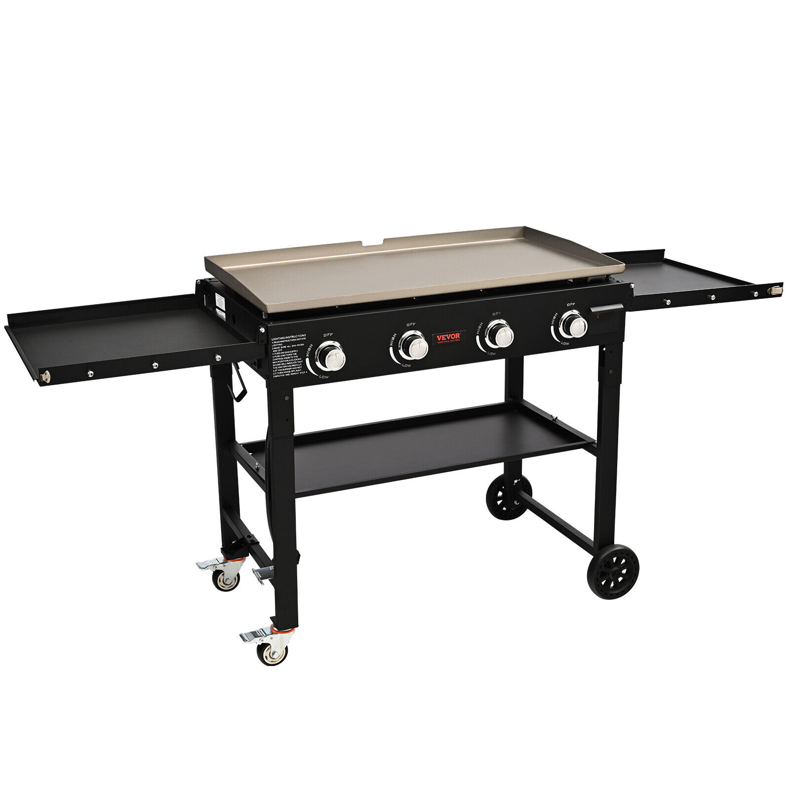 VEVOR 36" Outdoor Gas Griddle Grill with Lid