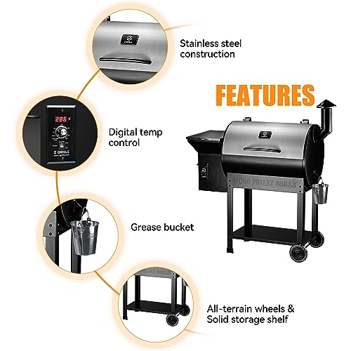 Z GRILLS 8-in-1 Wood Pellet Smoker Grill