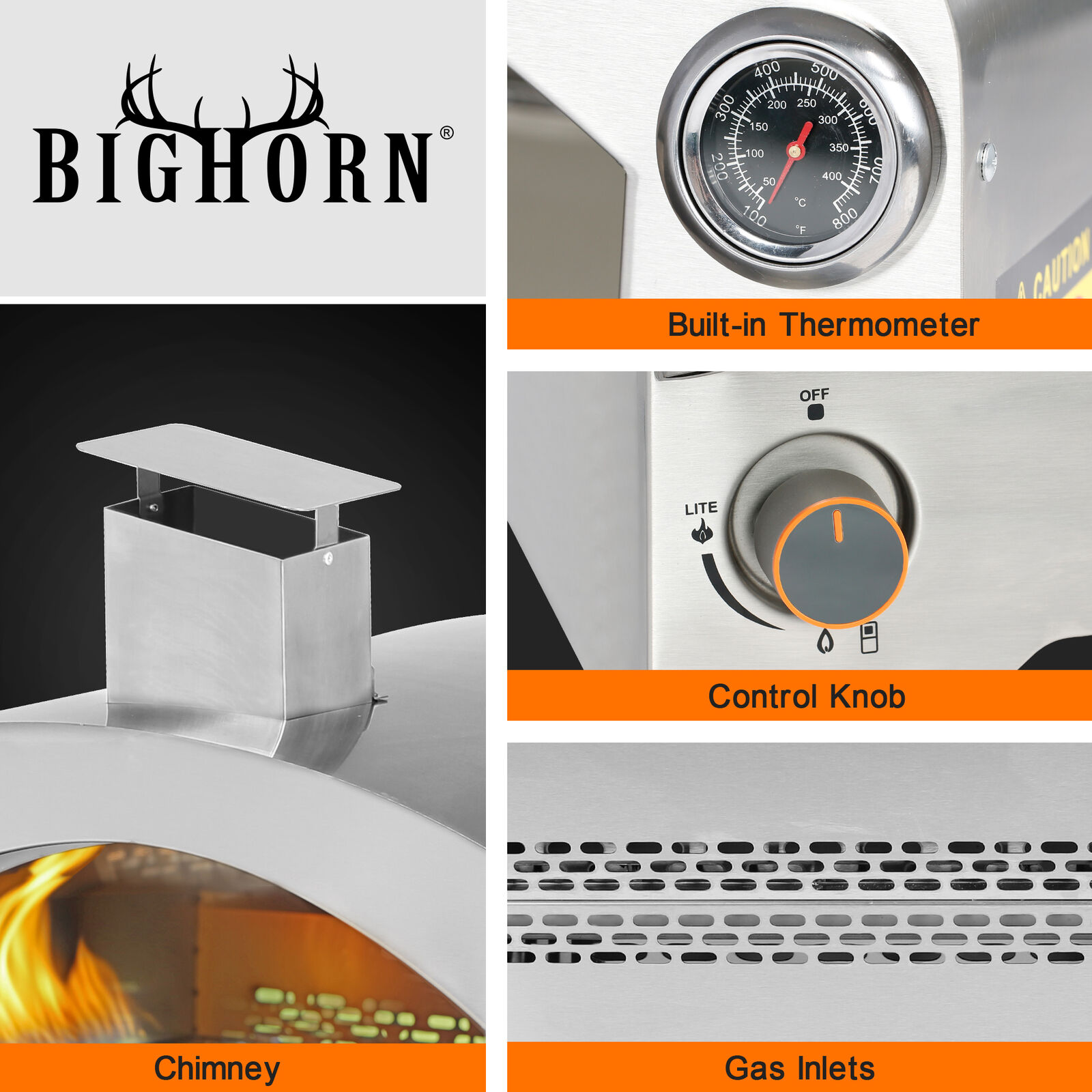 Portable Stainless Steel Gas BBQ Grill