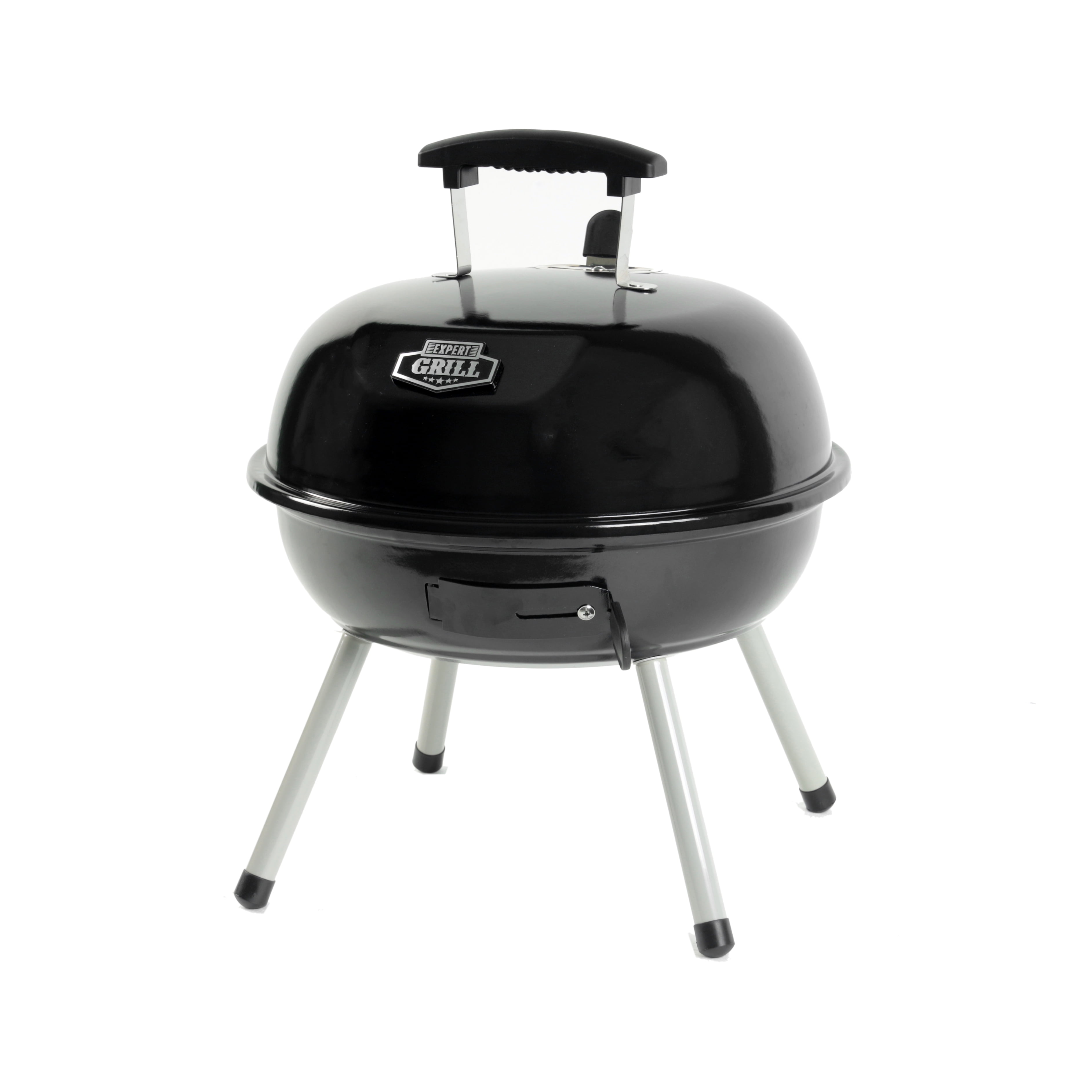 Portable Charcoal Grill - 14.5'' Expert Grill, Black