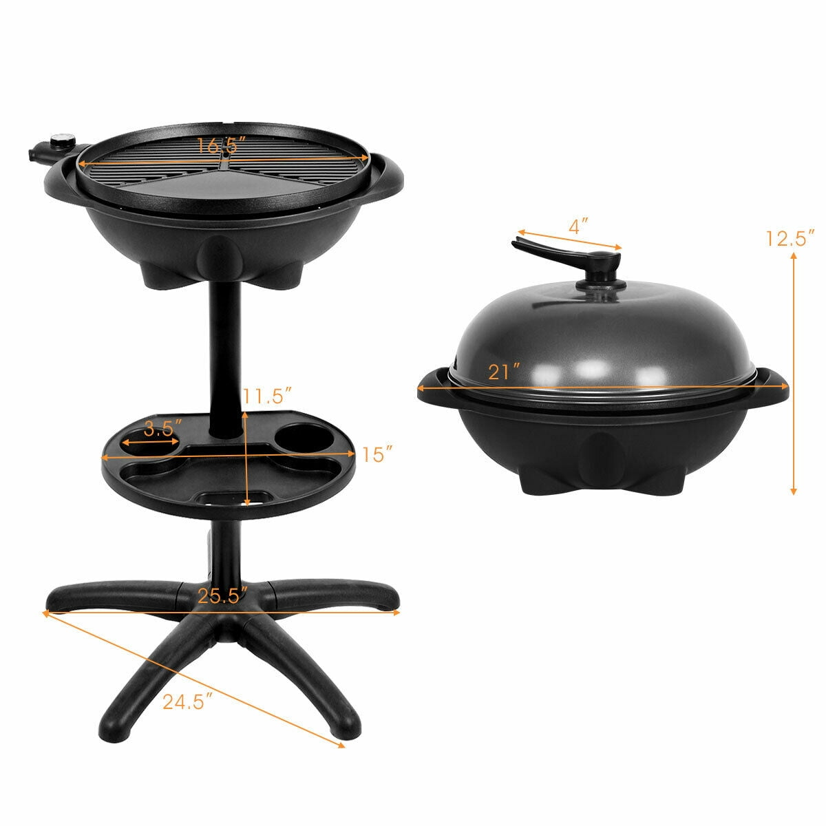 Costway Electric BBQ Grill - 4 Temperature Setting
