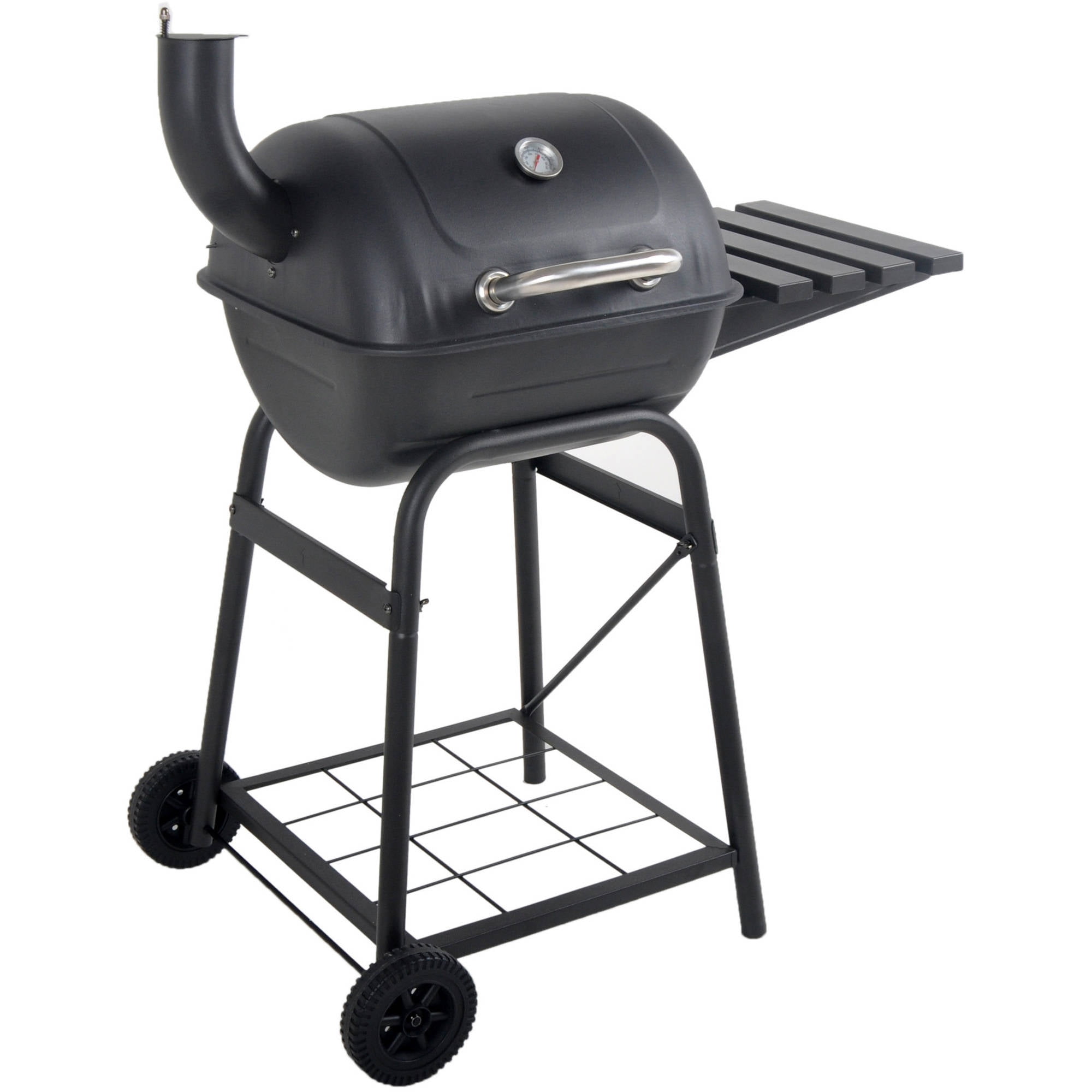 26" Mini Barrel Charcoal Grill with Side Shelf