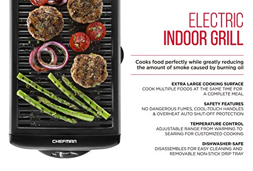 Chefman Electric Indoor Grill - Smokeless & Adjustable