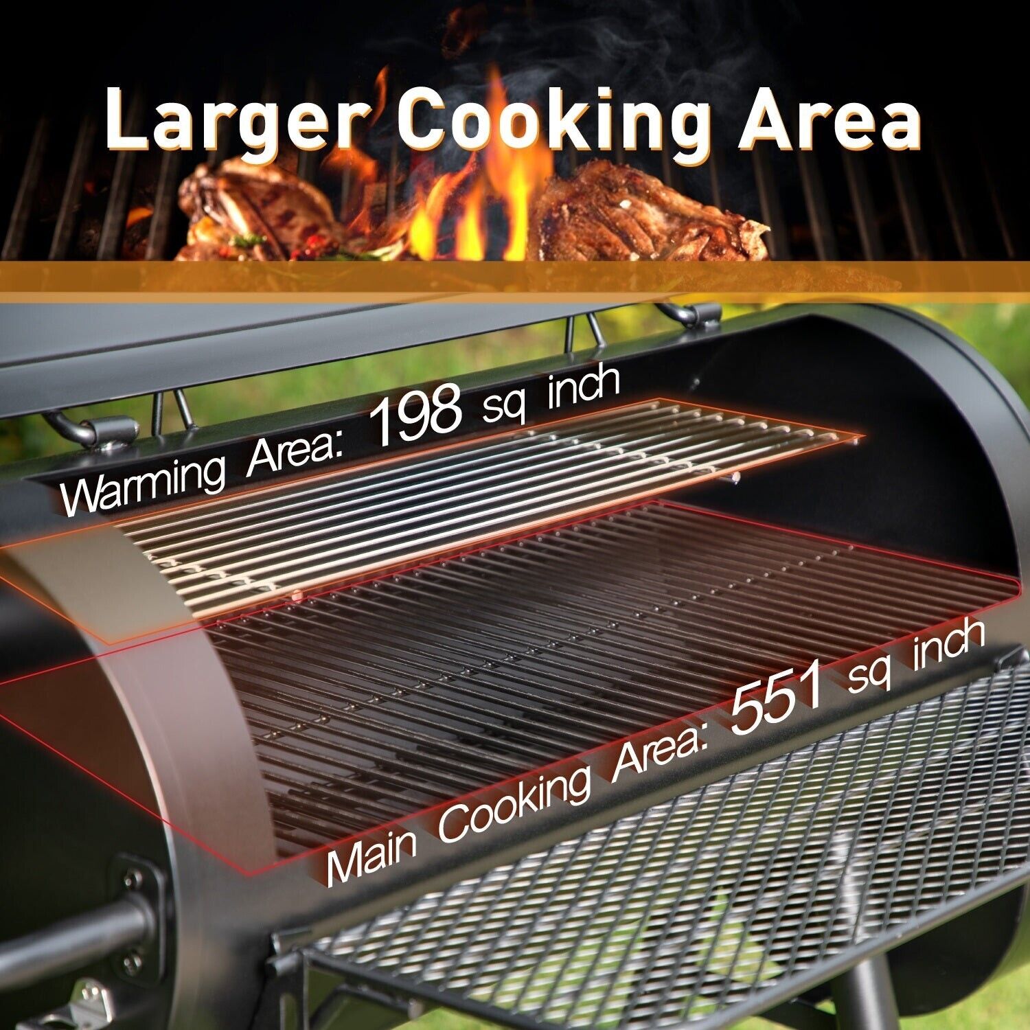 Extra Large Heavy Duty Outdoor BBQ Charcoal Grills Smoker