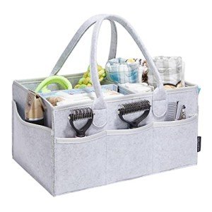 HUHYNN Pet Grooming Tote Bag, Dog Grooming Supplies Organizer Bag, Dog Grooming Bag for Travel Outdoor(Bag ONLY) (Sliver Grey)