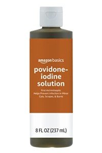 Amazon Basics First Aid Antiseptic, 10% Povidone Iodine Solution, 8 Fluid Ounces (Previously Solimo)