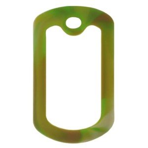 PinMart Military Dog Tag Silencer – Silicone Rubber Pet ID Tag Protector – Tag Edge Bumper Prevents Noise & Scratching, 5 Pack, Camo