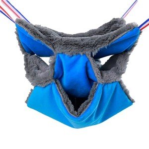 neolun Rat Ferret Cage Hammock Bedding Small Pet Cage Accessories Toy Triple-Layer Hammock Bedding for Hamster Guinea Pig Rat Ferret Chinchilla Playing Sleeping(Blue)