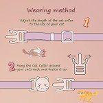 2 Pack Cotton Breakaway Cat Collar with Bell,Pink&Purple Flowers Pendant Cute Cat Collar Kitten Collar,Ideal for Girl Cats Boy Cats