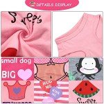 6 Pieces Dog Shirt Puppy Sweatshirt Pet Sleeveless Vest Dog Clothes Doggy Female Apparel for Small to Medium Dogs Puppy Cat(Cute Patterns,S Size)