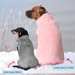 KAYCOWZA Dog Jacket for Cold Weather, 2 Pack Cozy Winter Warm Turtleneck Dog Coat Clothes for Large Meidum Small Dogs, Fleece Adjustable Pullover Dog Vest Sweater (M-XXL)
